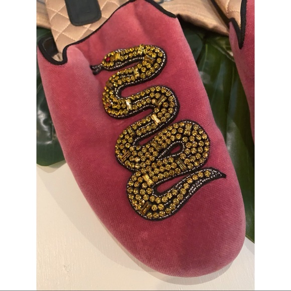 Gucci velvet crystal snake slides - Picture 6 of 6